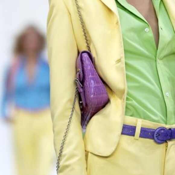 Ralph Lauren Resort 2009 Collection Purple Watercolor Floral Square Silk Scarf - Picture 16 of 16